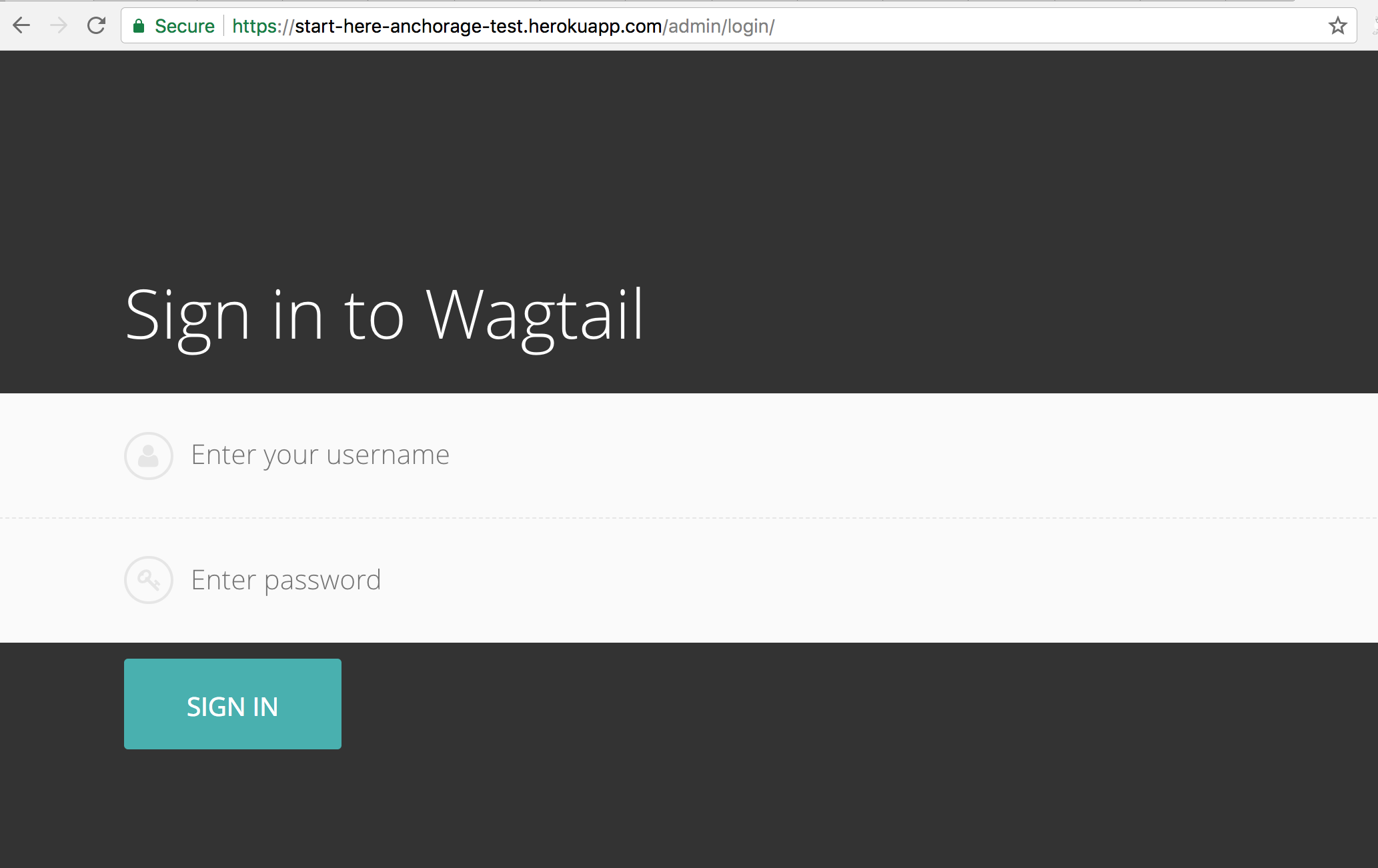 The login view for the Wagtail admin
